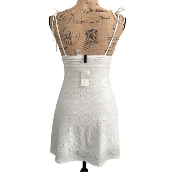 NWT Divided White Tie Spaghetti Strap Eyelet Sundress - Picture 4 of 7